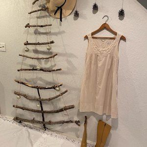 Zara cotton-lace dress, Size xs, color cream